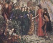 Dante Gabriel Rossetti, Beatrice Meeting Dante at a Marriage Feast,Denies him her Salutation (mk28)